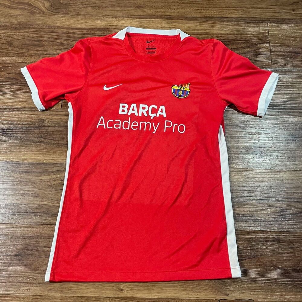 Nike US Challenger IV Dri-Fit Soccer Jersey Top Barca Academy Pro Mens Sz S Red